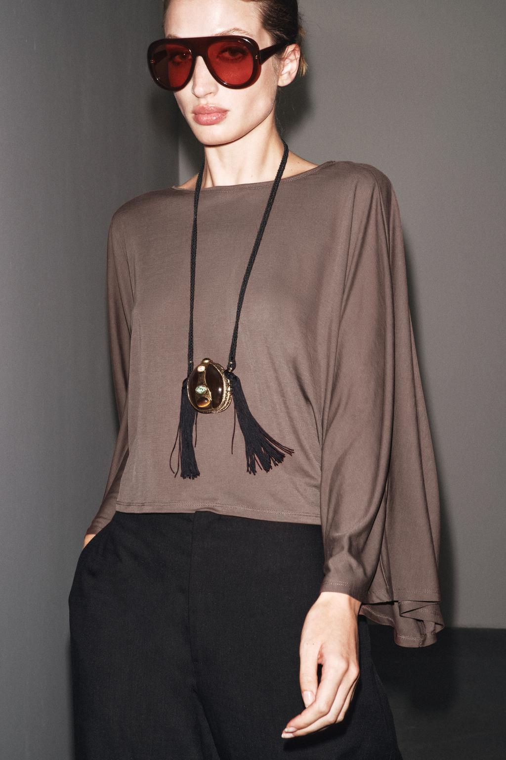 ASYMMETRIC FLOWING CAPE - Zara фото 16