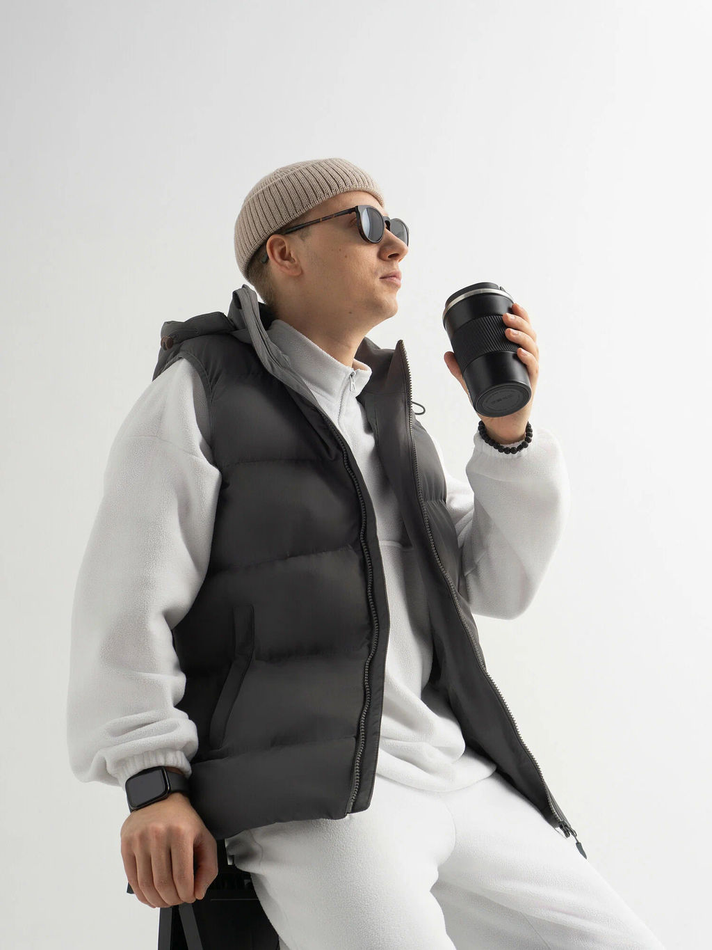 Жилет с капюшоном, утепленный стеганный мужской Saimaa  фото 64