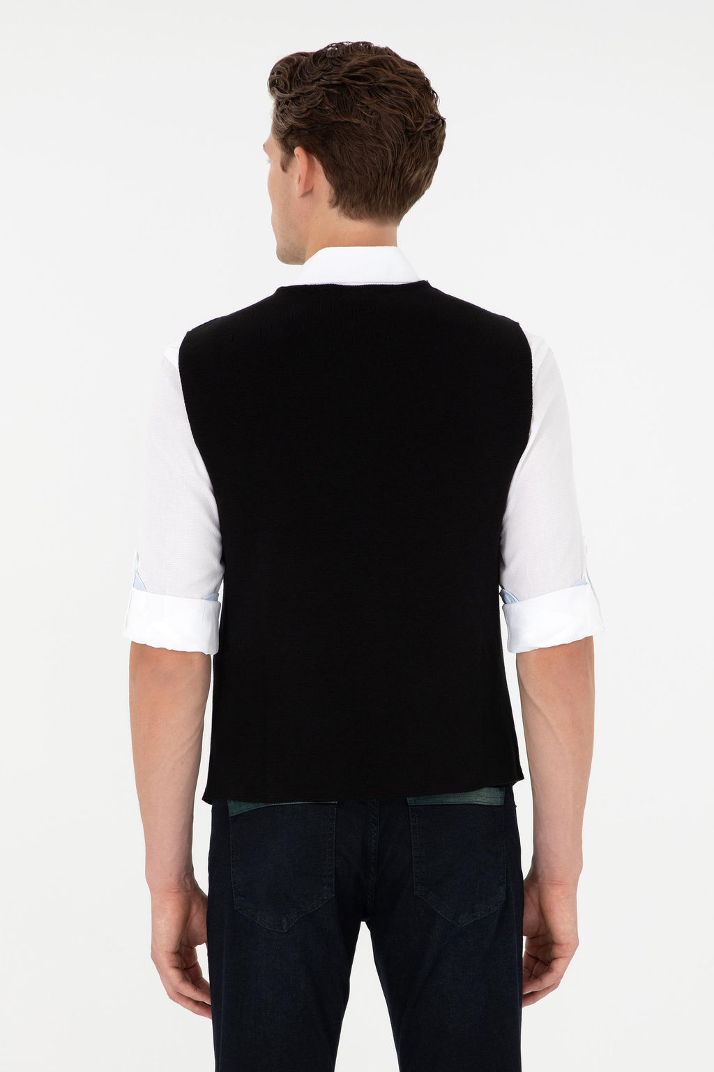 Мужской черный трикотажный кардиган Неожиданная скидка в корзине - U.s. polo assn фото 5