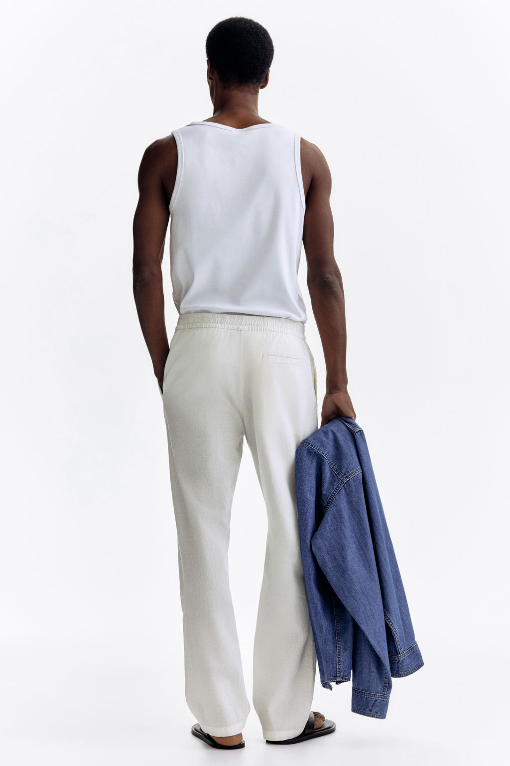 Pantal?n en mezcla de lino Regular Fit - H&m фото 14
