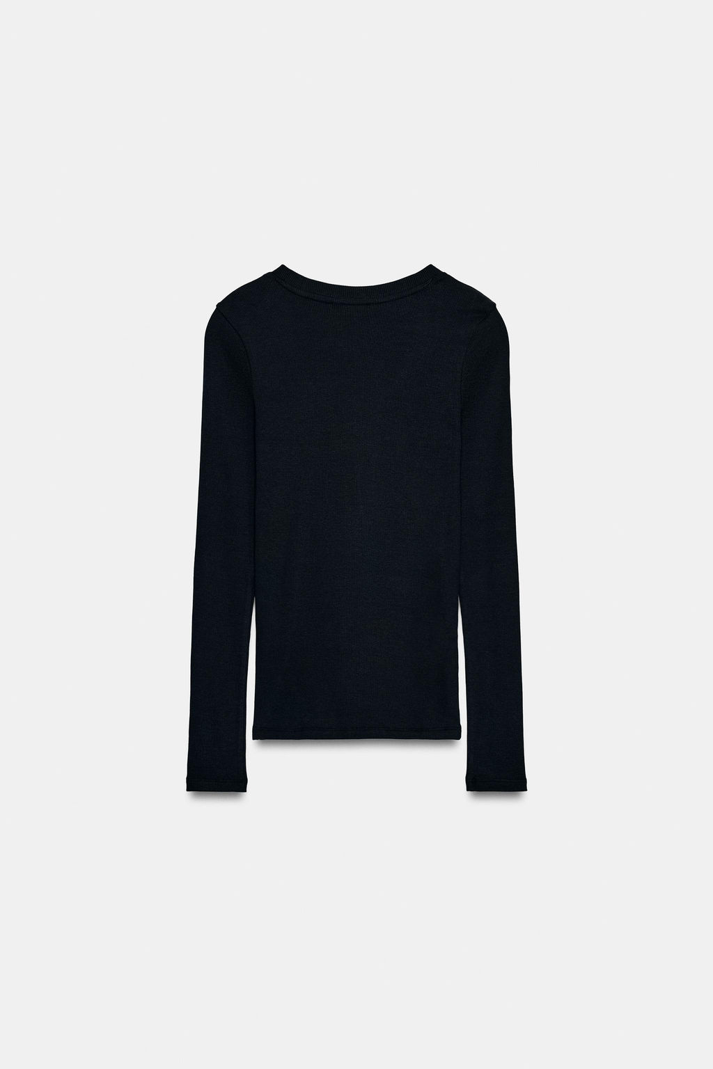 CAMISETA RIB MANGA LARGA / Carb?n - Zara фото 5