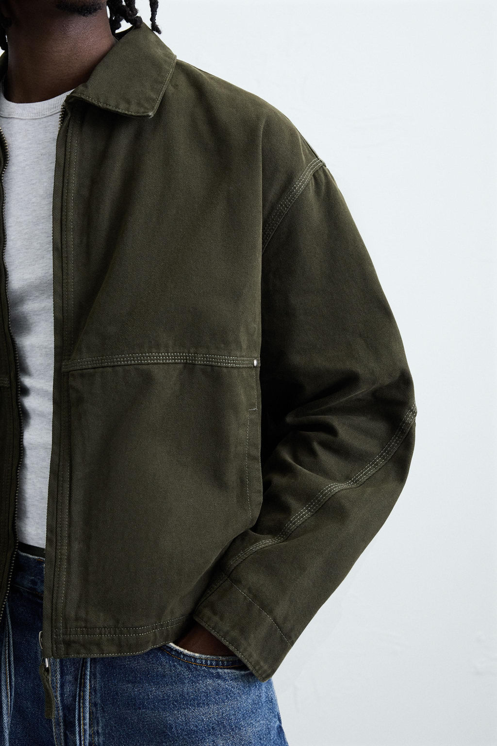 RELAXED FIT WASHED JACKET - Zara фото 5