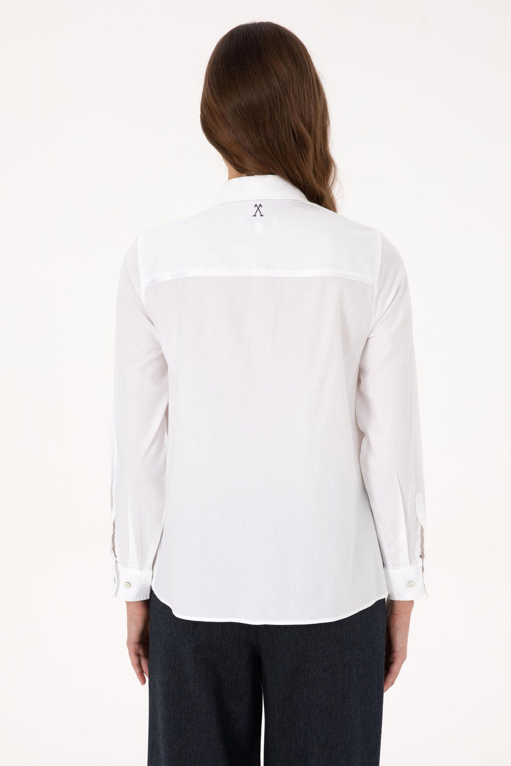 Kad_n Beyaz Uzun Kollu G_mlek - U.s. polo assn фото 5