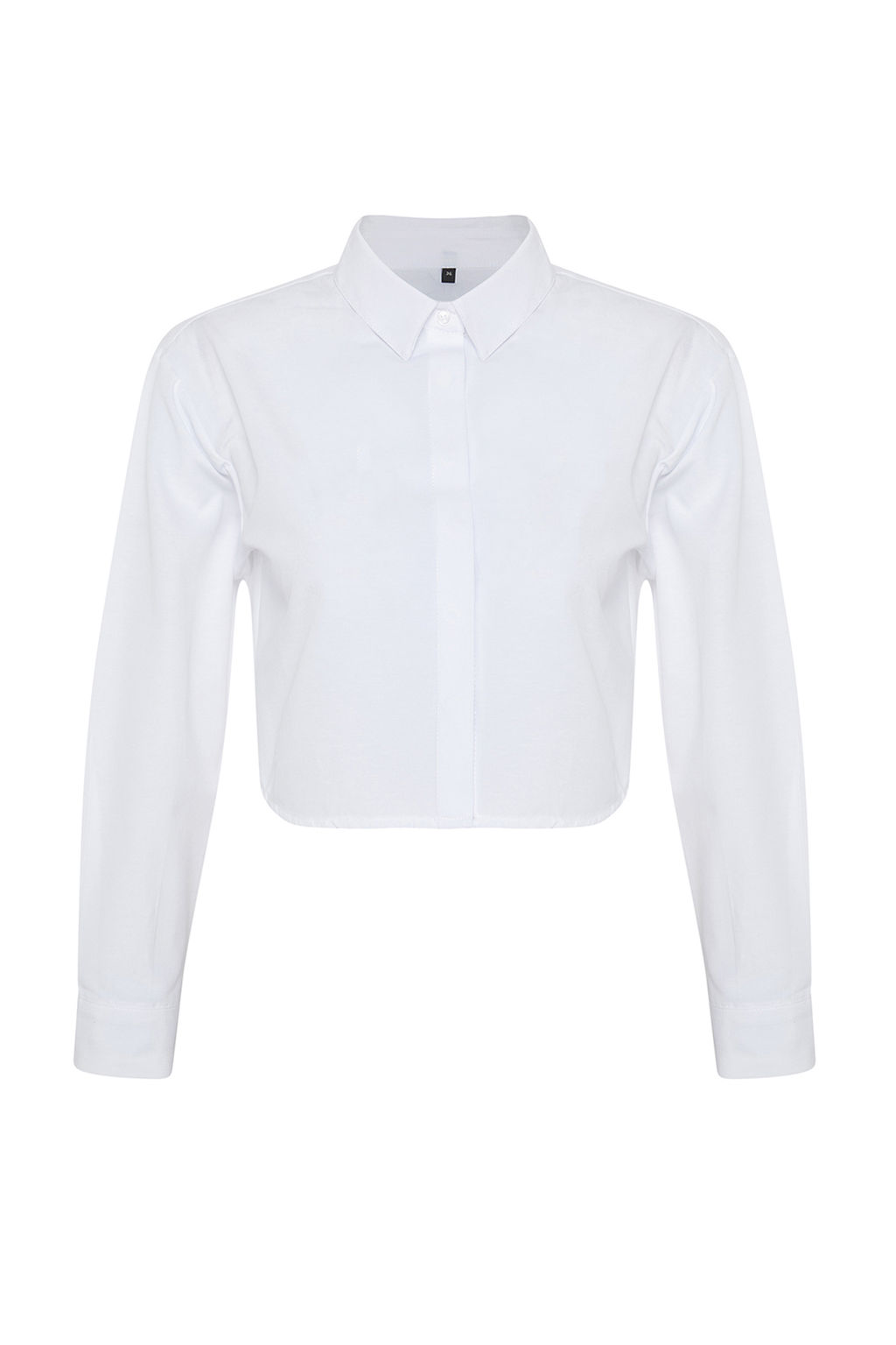 Plaj Giyim Beyaz Dokuma S?rt Dekolteli Crop Gomlek TBESS24GO00012