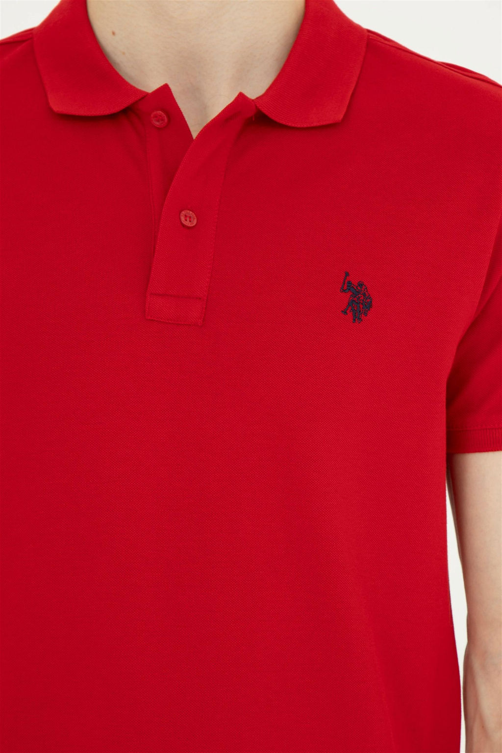 Мужская красная базовая футболка - U.s. polo assn фото 7