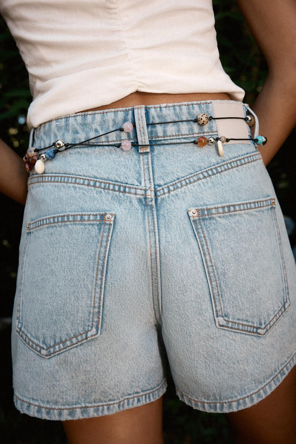 Z1975 HIGH-WAIST MOM FIT SHORTS - Zara фото 5