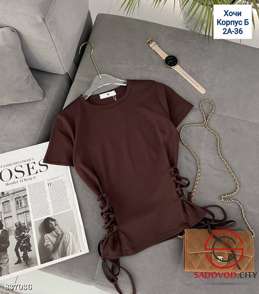 Футболка женская однотонная - Bruno фото 4