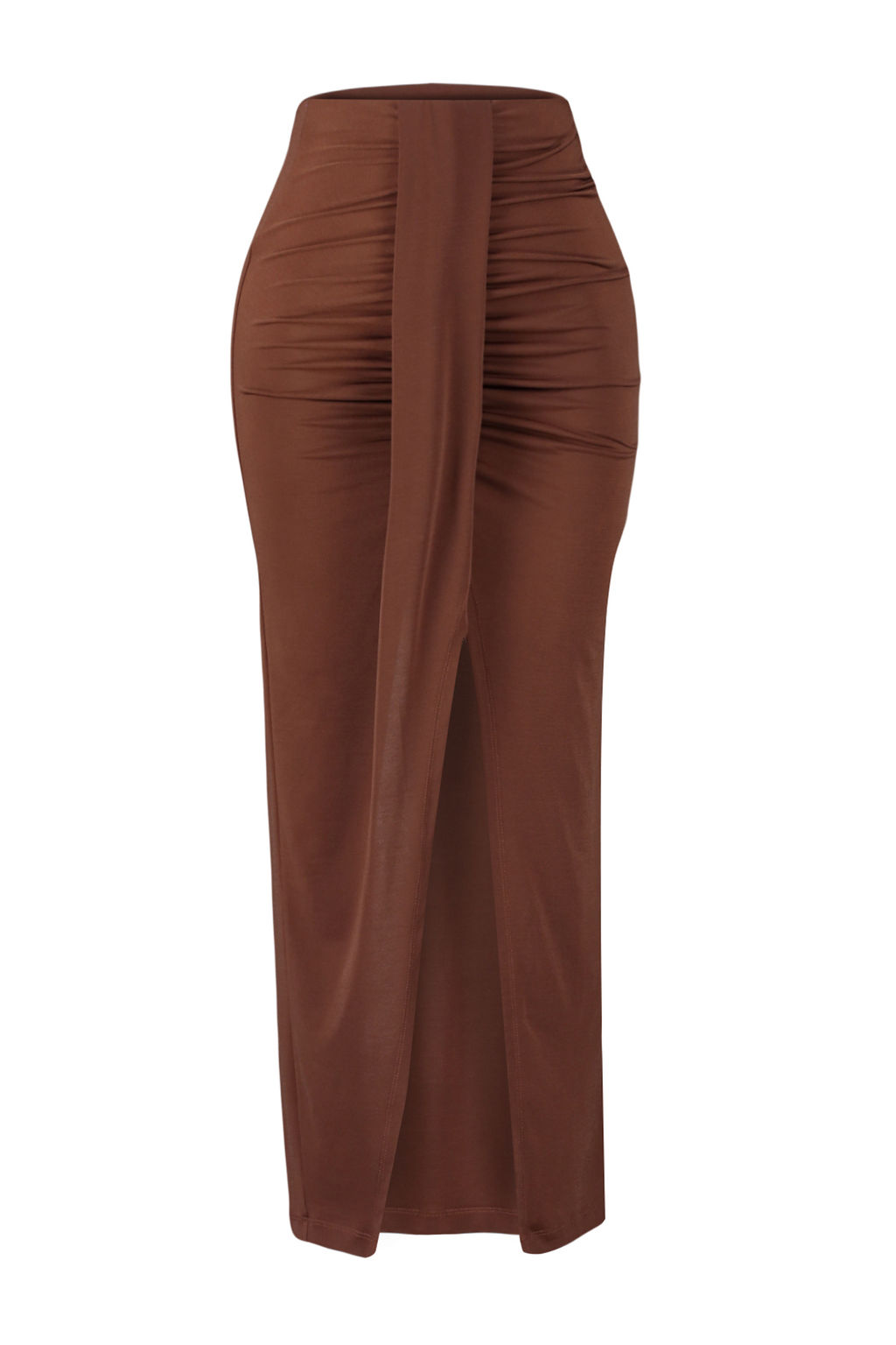 Plaj Giyim Kahverengi DokumaMaxi Etek TBESS23ET00021