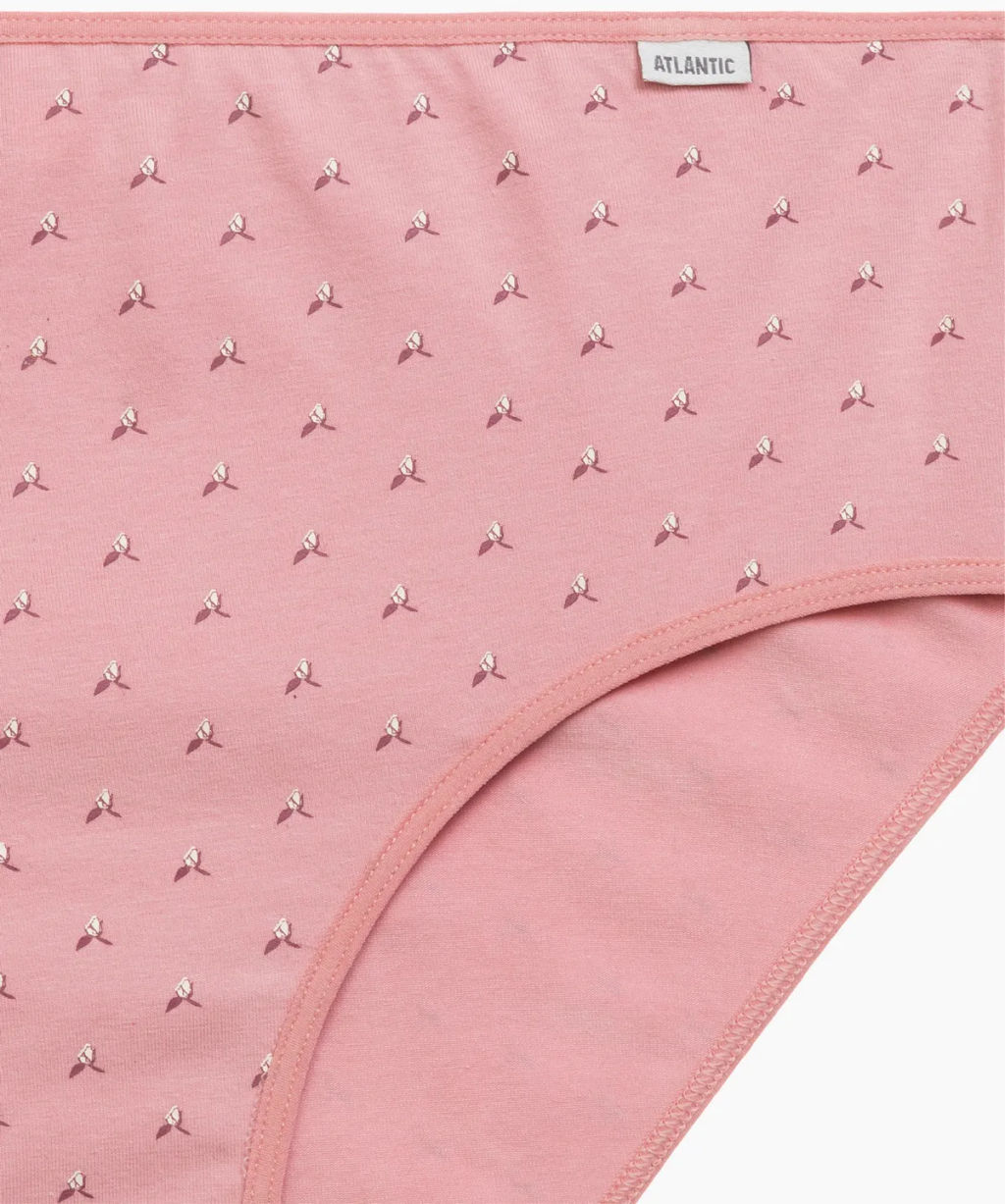 ATLANTIC 3LP-221 Трусы классика Folded Elastic - набор 3 шт. темно-розовый + светло-розовый + экрю  фото 5