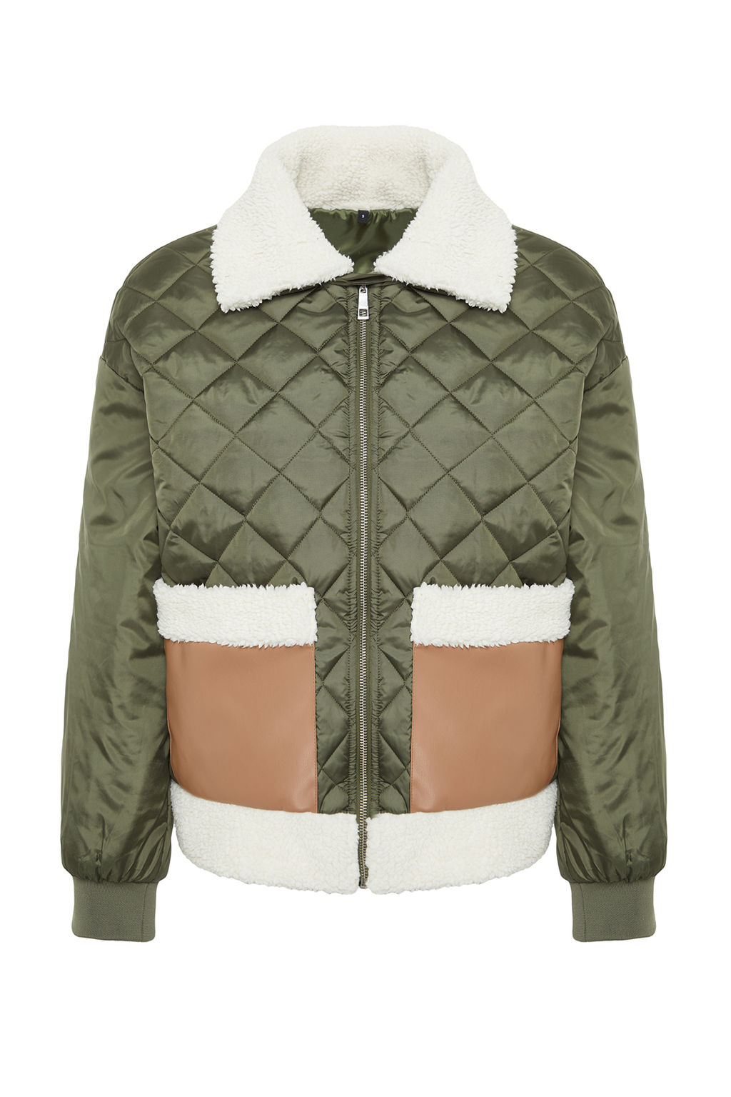 TRENDYOLMILLA Haki Kapitone Pelus Detayl? Mont TWOAW24MO00310 фото 6