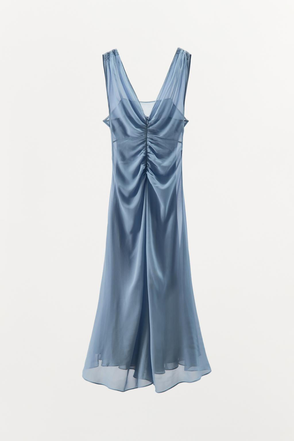 GEORGETTE DRAPED DRESS - Zara фото 4