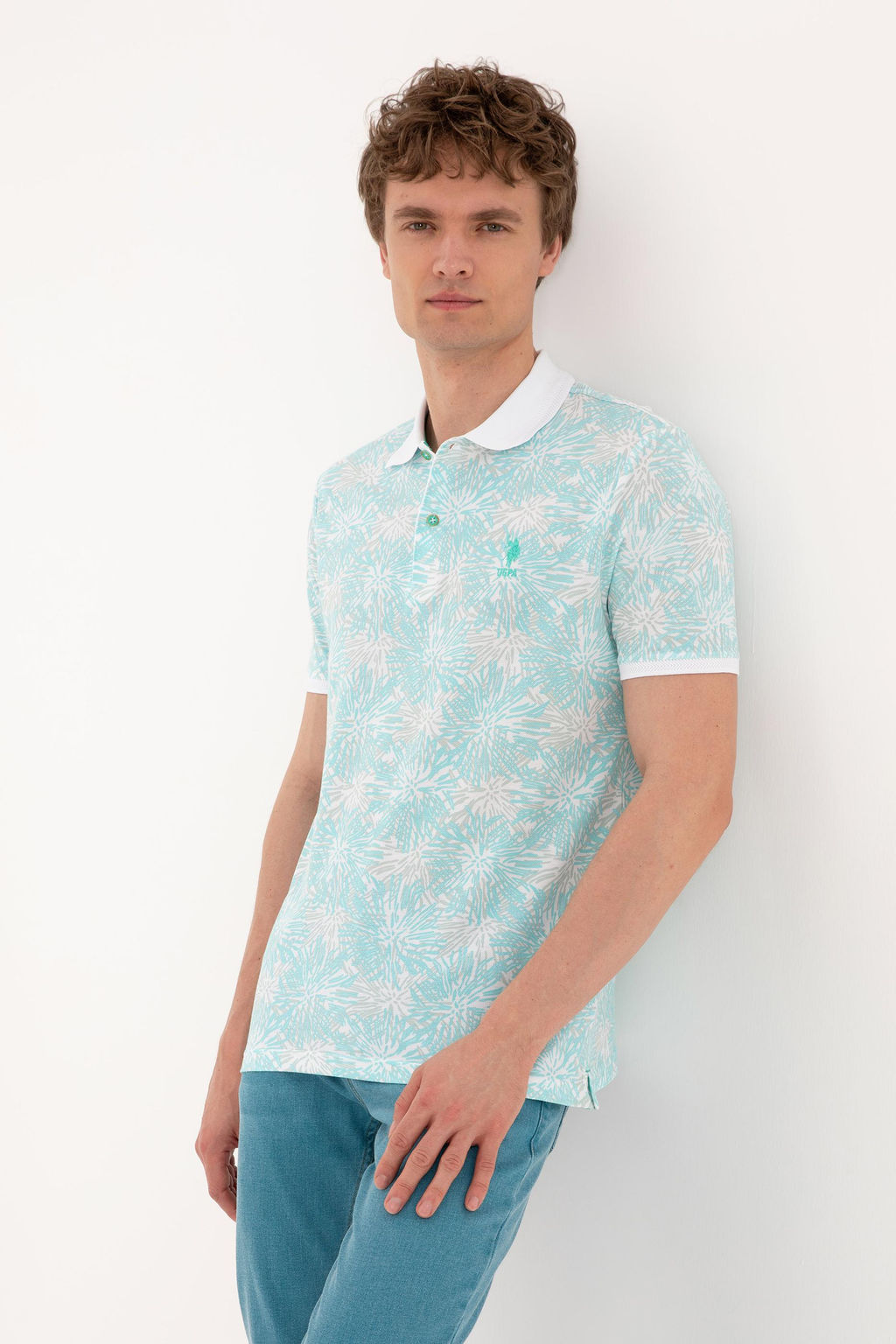 Erkek Regular Fit Polo Yaka Mint Ti__rt Sepette S_rpriz _ndirim - U.s. polo assn фото 3
