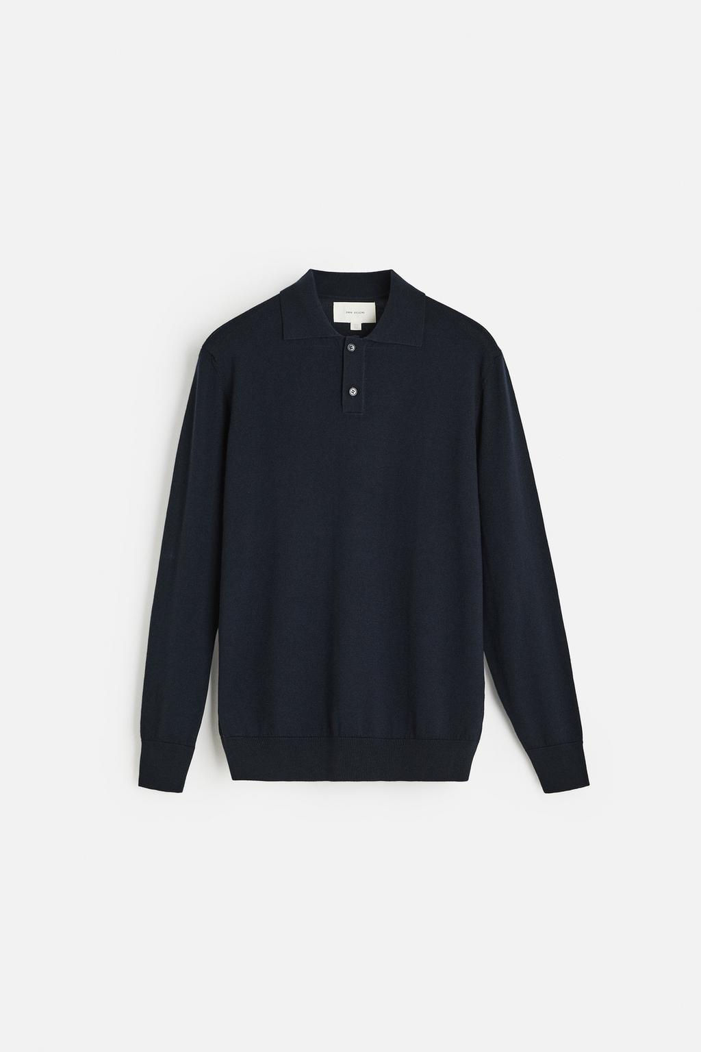 MERINO WOOL KNIT POLO SHIRT - Zara фото 6