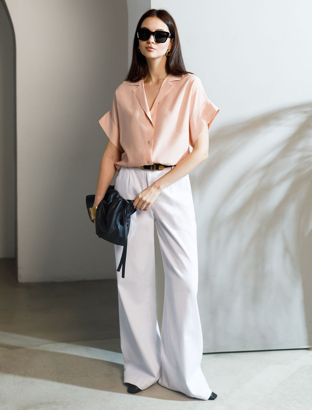 Блузка с коротким рукавом из вискозы с лиоцеллом - Vilatte фото 5