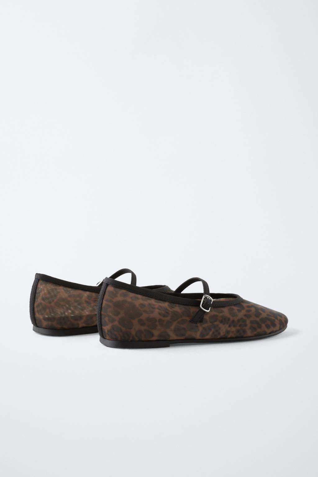 ORGANZA ANIMAL PRINT BALLET FLATS - Zara фото 5