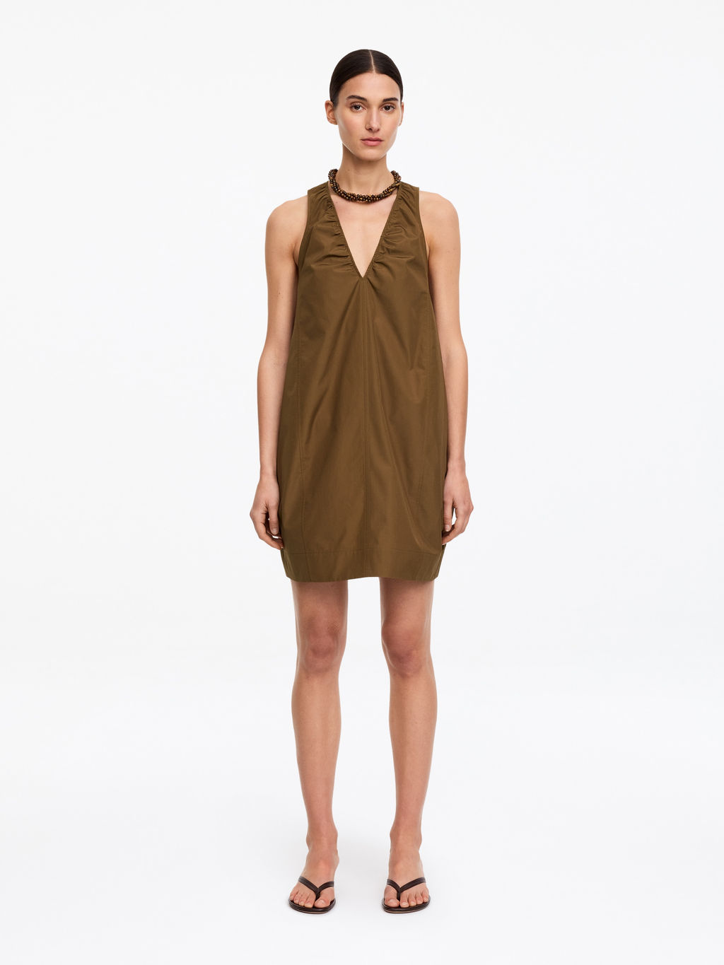 Vestido con escote de pico y fruncidos - H&m фото 4