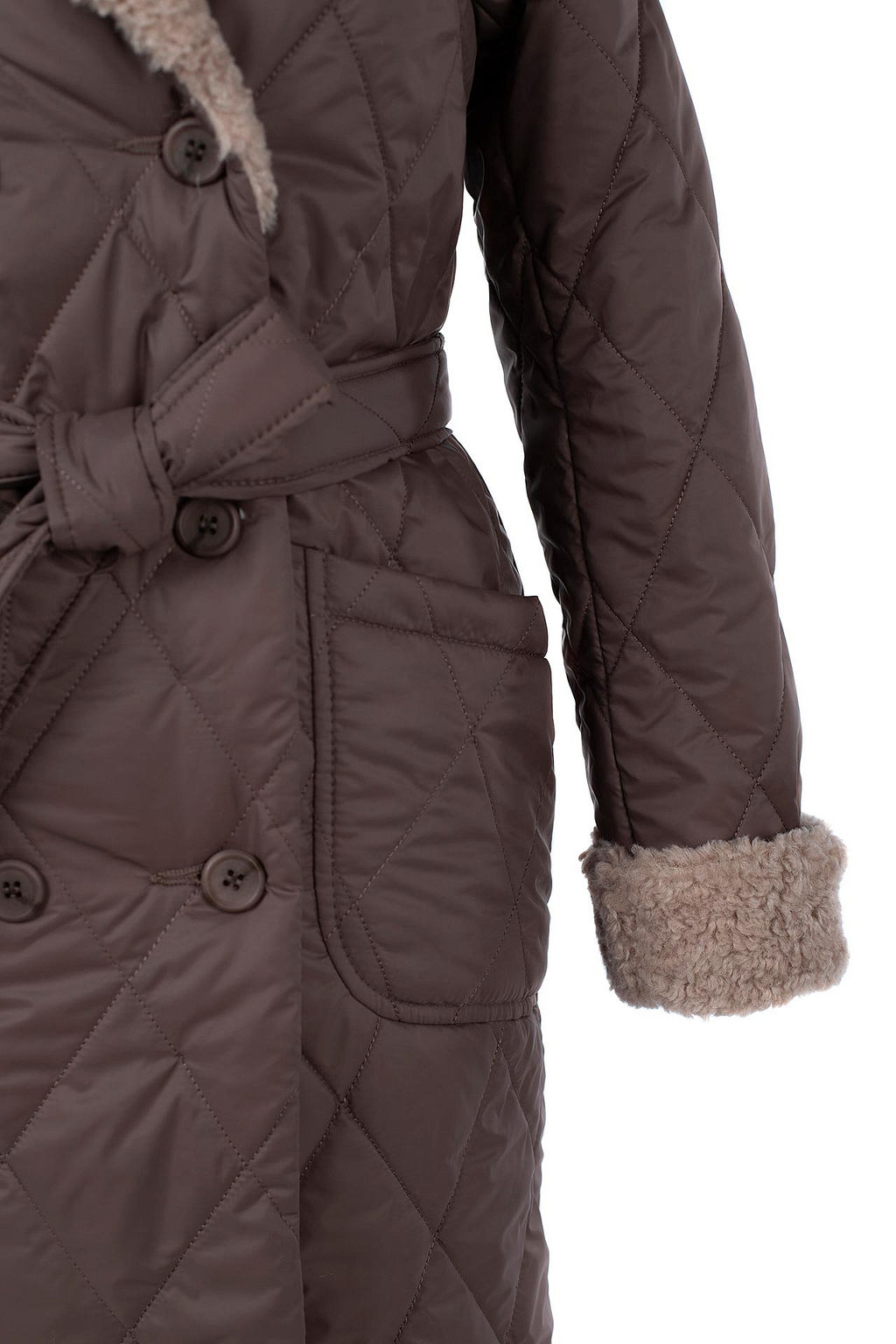 05-2109 Куртка женская зимняя (пояс) - El podio фото 13