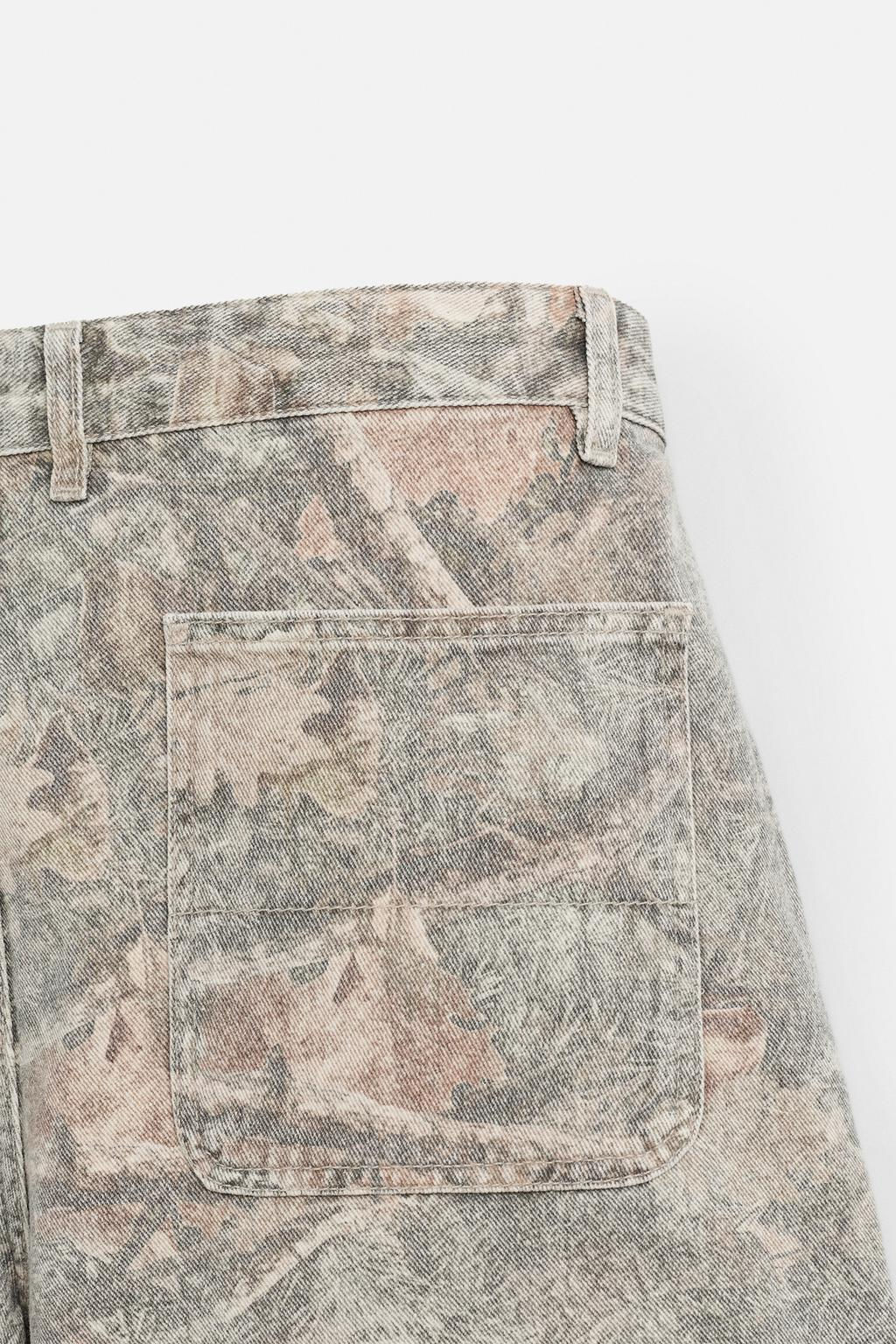ABSTRACT PRINT RELAXED FIT BERMUDA SHORTS - Zara фото 9