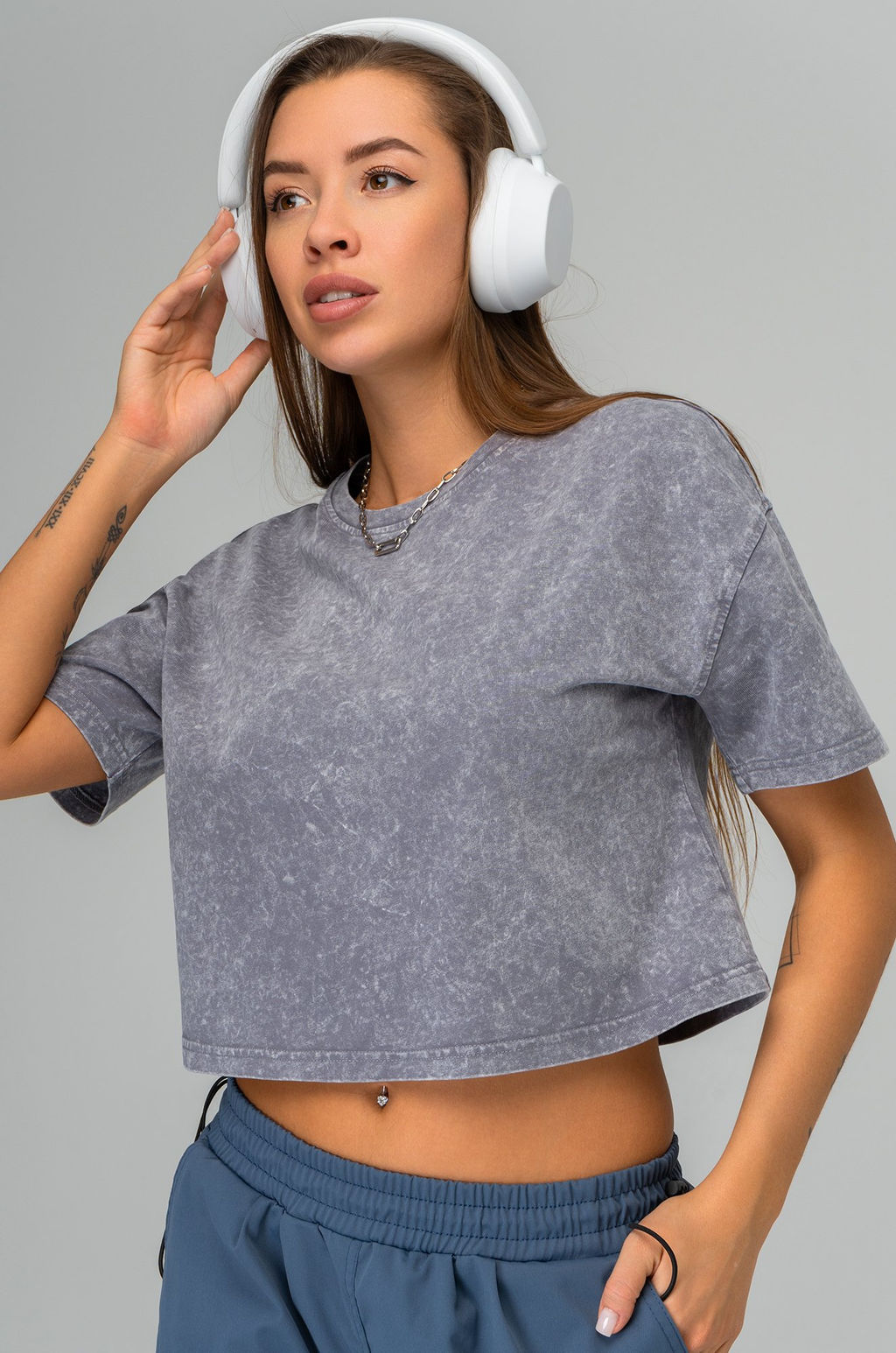 Женская укороченная футболка Happyfox