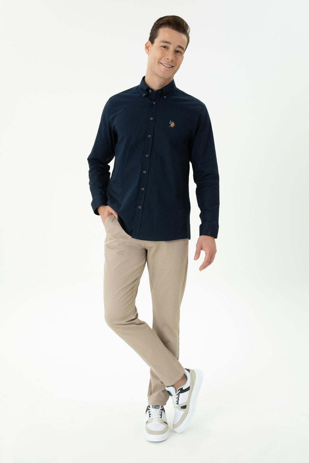 U. S. Polo Assn / Мужские темно-бежевые брюки из плотной ткани - U.s. polo assn фото 17