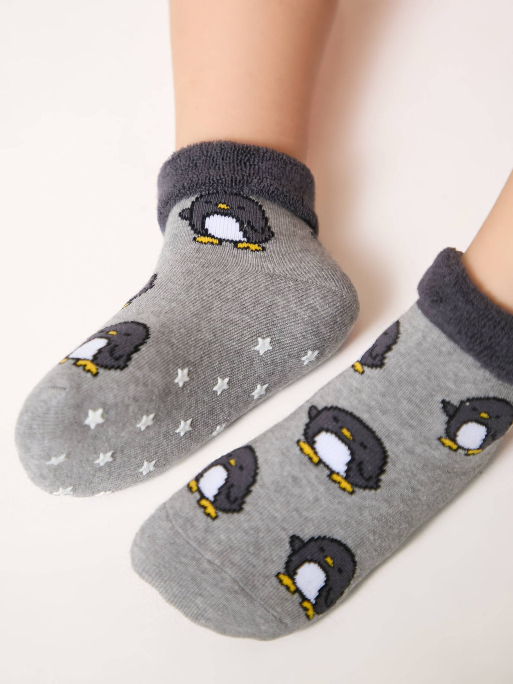 Цена за 2 пары. Носки Теплые CONTE-KIDS SOF-TIKI Махровые носки с отворотом и антискользящей стопой