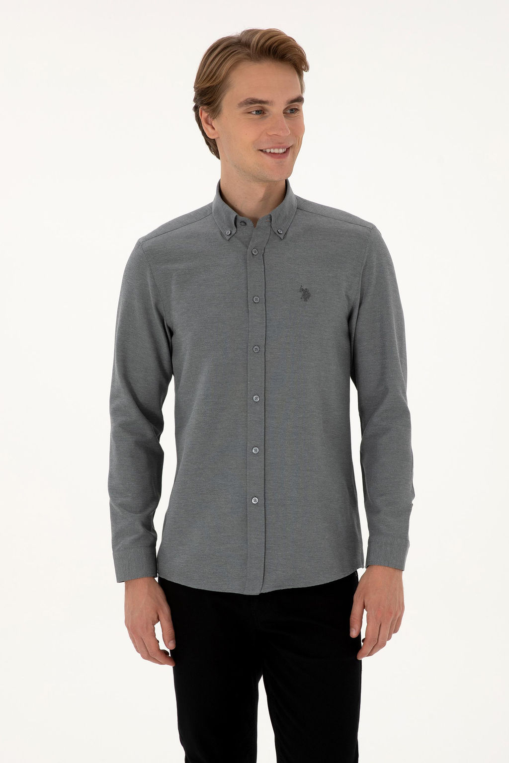 Erkek Antrasit Uzun Kollu Basic G_mlek Sepette S_rpriz _ndirim - U.s. polo assn фото 3