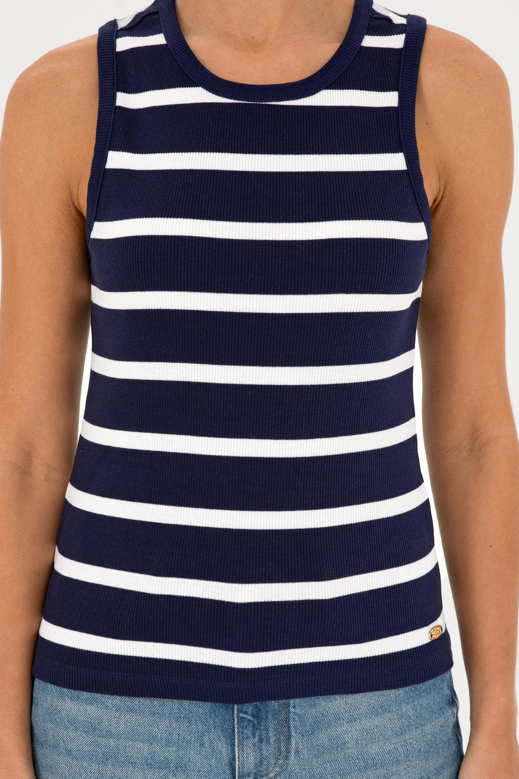 U. S. Polo Assn / Женская темно-синяя футболка без рукавов с круглым вырезом - U.s. polo assn фото 13