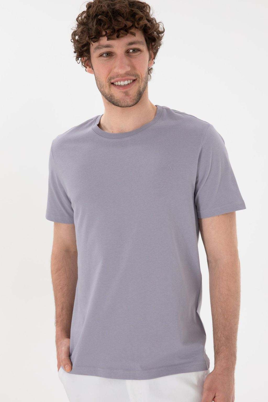 Erkek Regular Fit Bisiklet Yaka Gri Basic Ti__rt Sepette S_rpriz _ndirim - U.s. polo assn фото 4