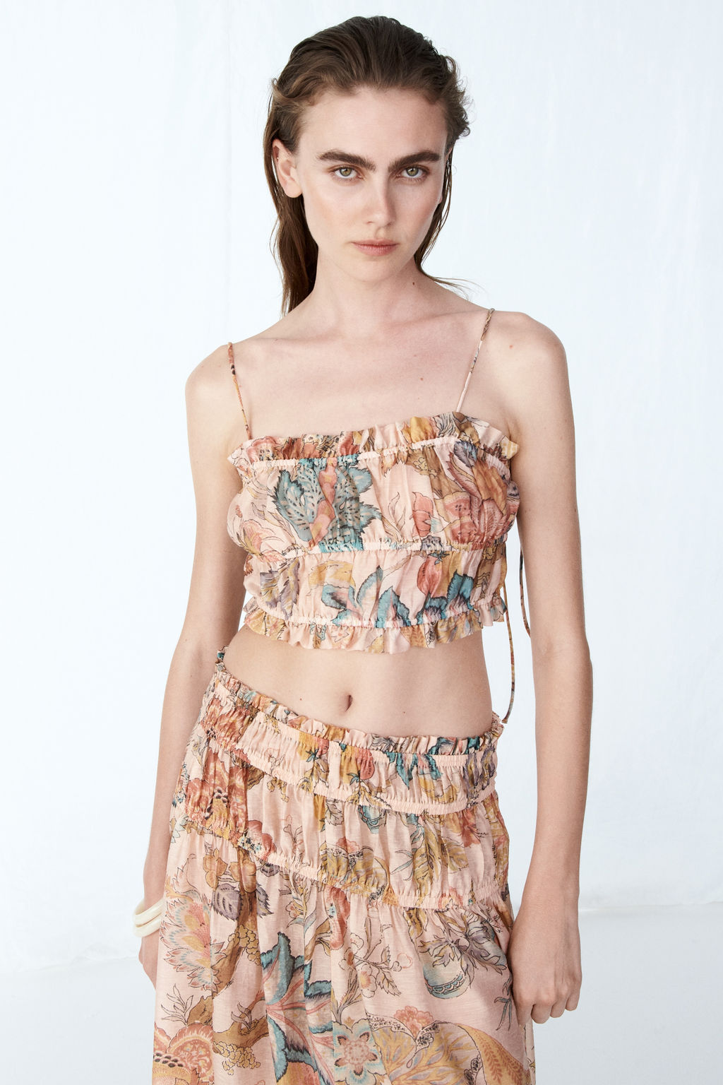 Crop top en mezcla de lino - H&m фото 5