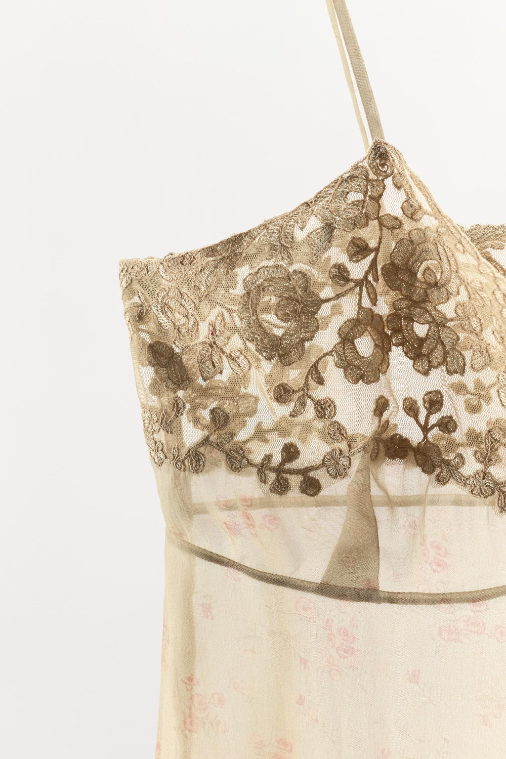 TOP ORGANZA ESTAMPADO BORDADOS / Crudo - Zara фото 7