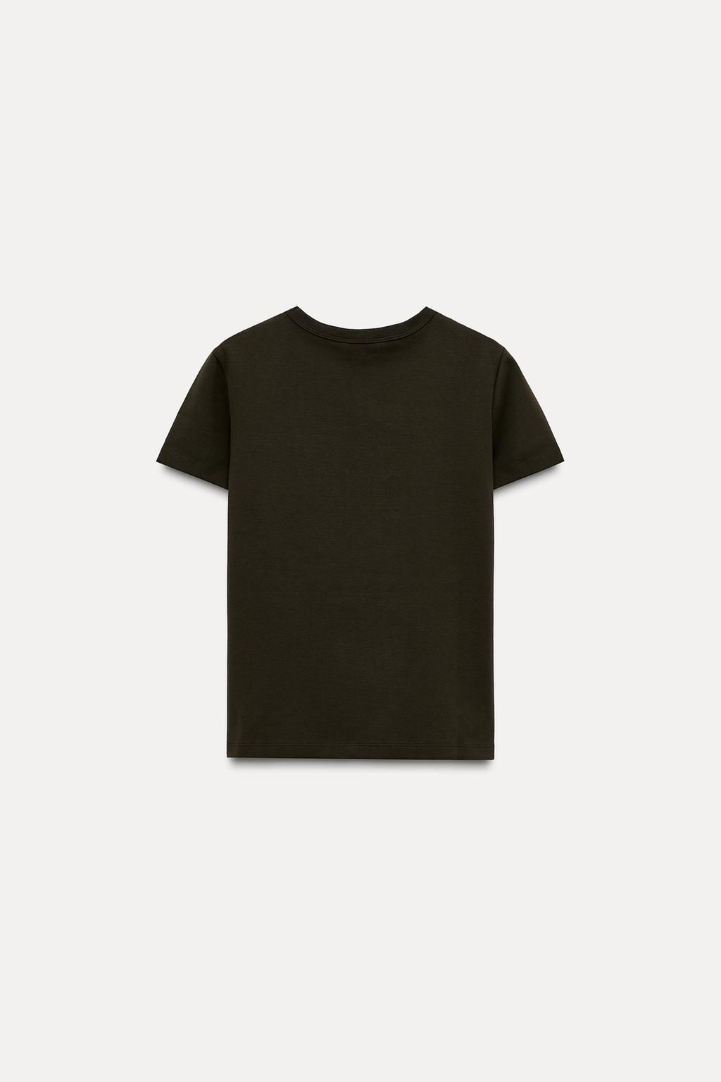 SHORT SLEEVE INTERLOCK T-SHIRT - Zara фото 21