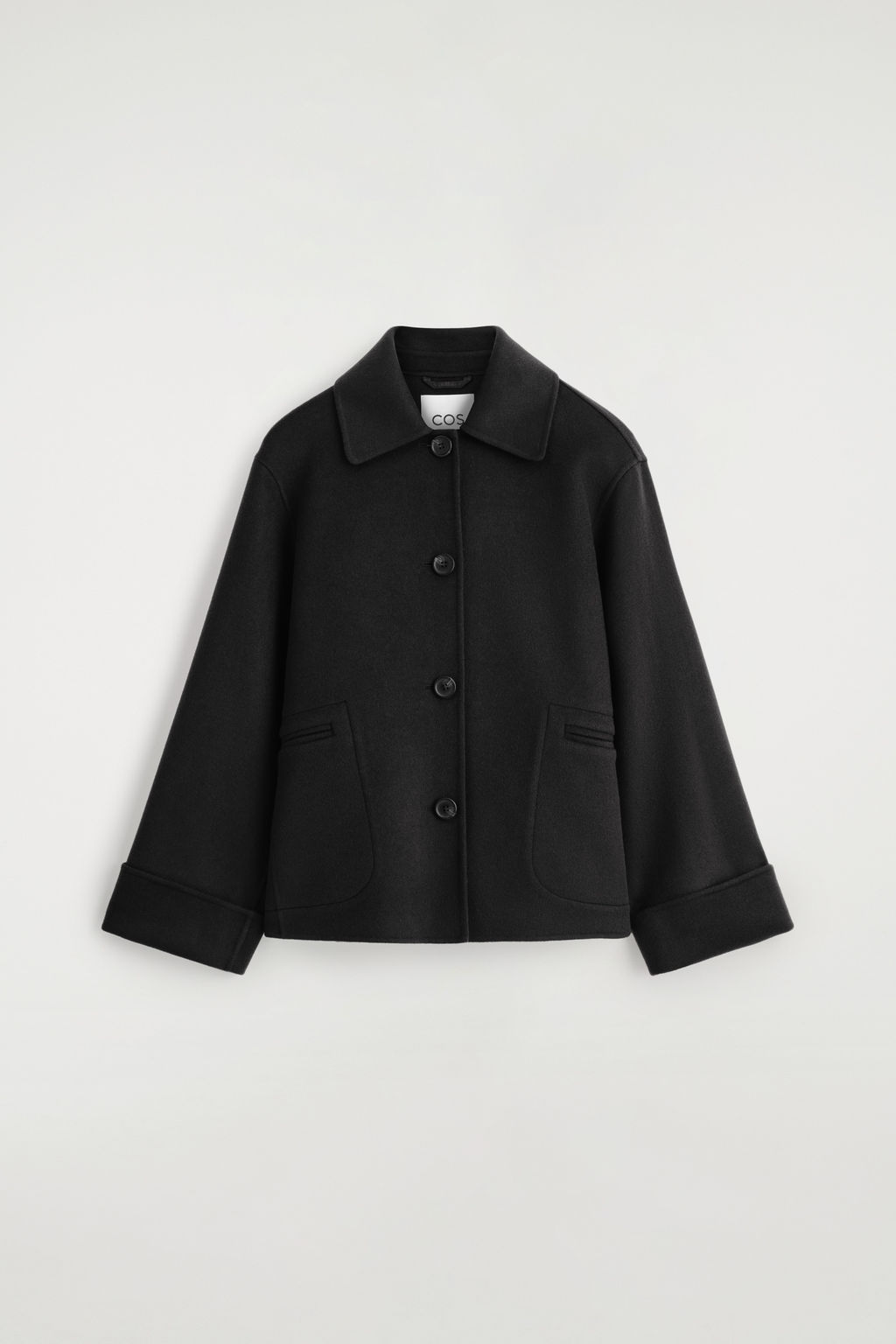 CHAQUETA CORTA DE LANA DE DOBLE FAZ