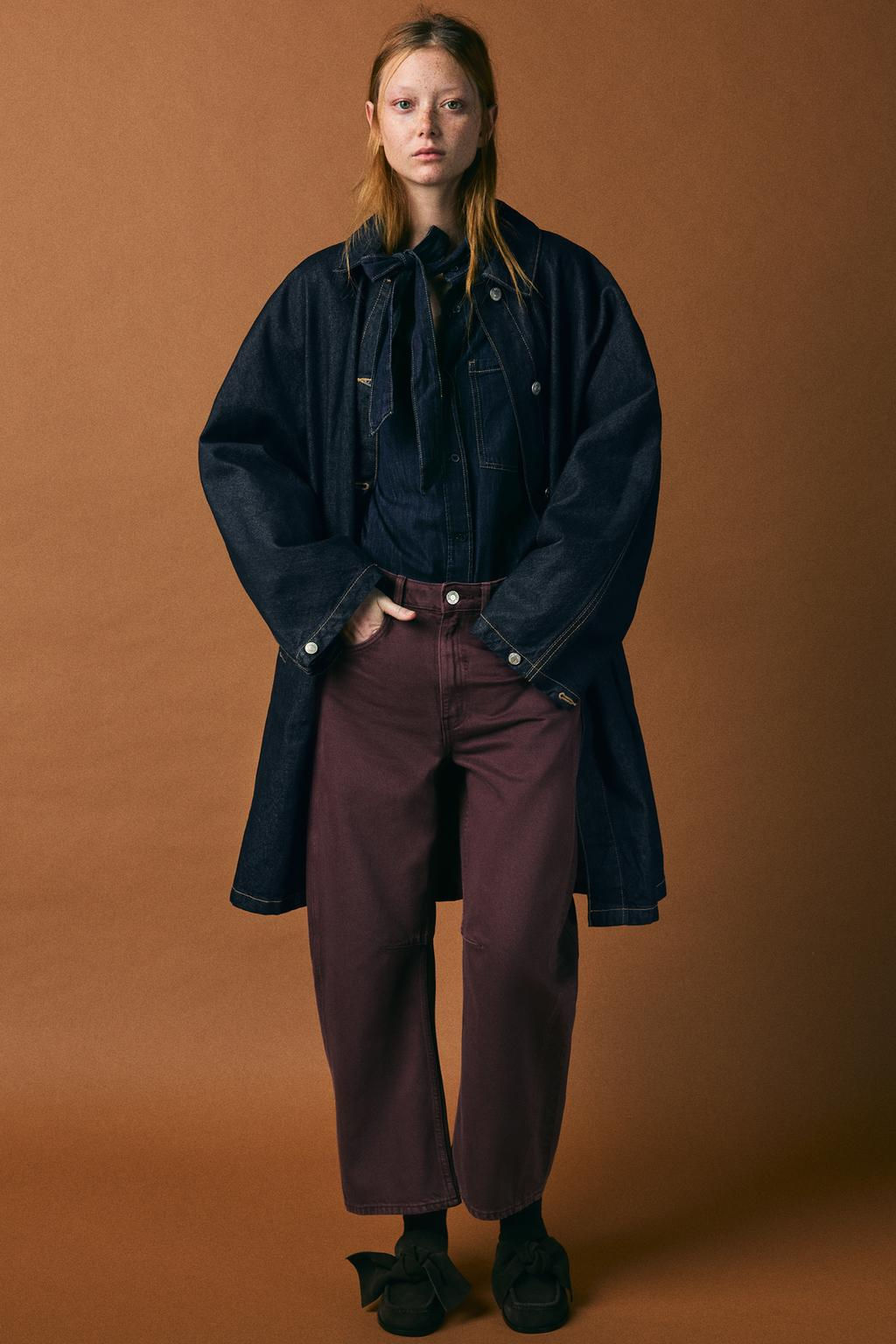 RELAXED BALLOON MID-WAIST TRF JEANS - Zara фото 23