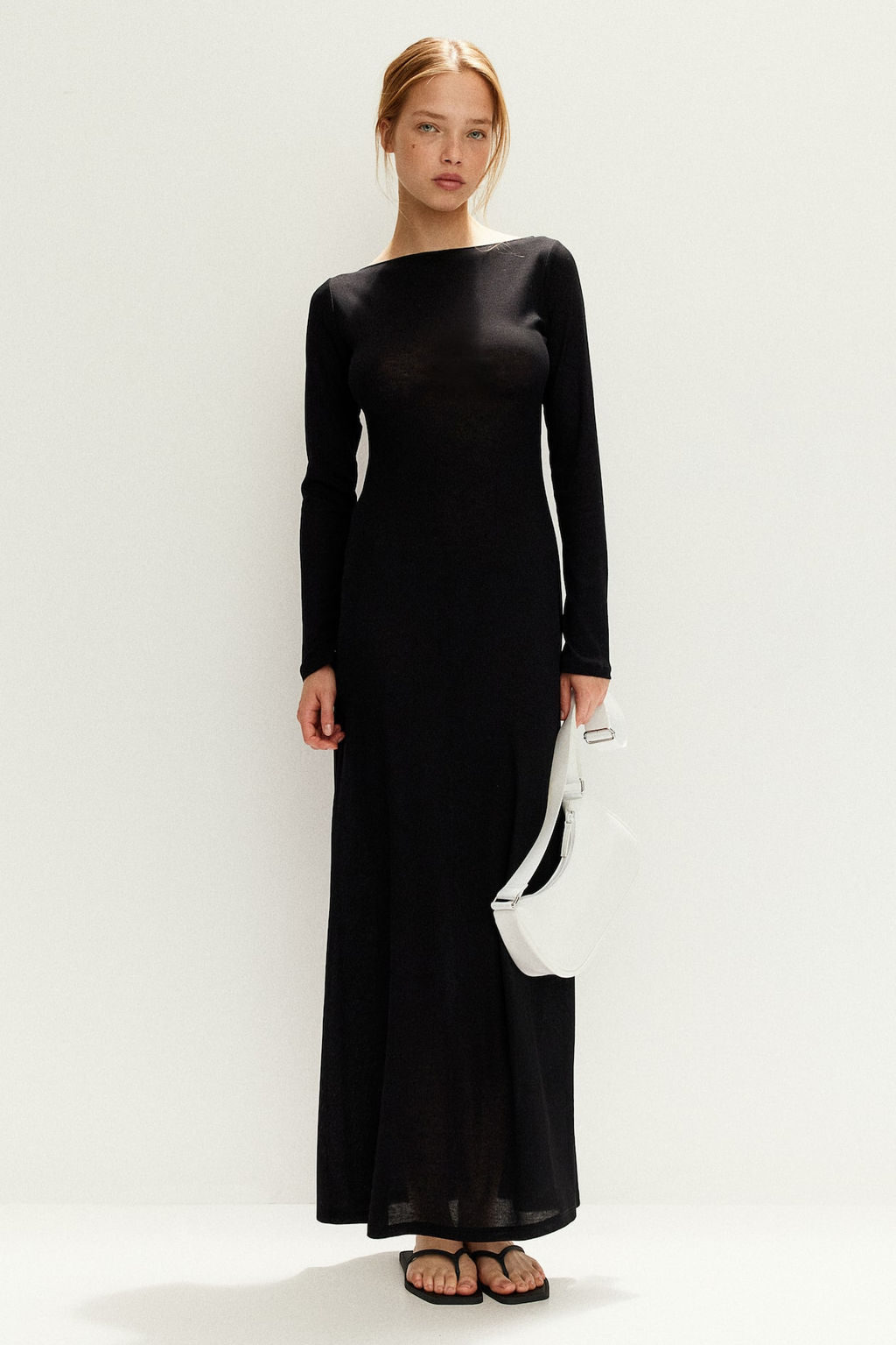 Maxivestido con escote barco - H&m фото 4