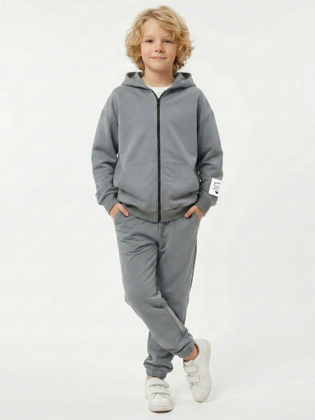 Спортивный костюм на молнии для мальчика подростка 22-1719 хаки - Mini maxi фото 4