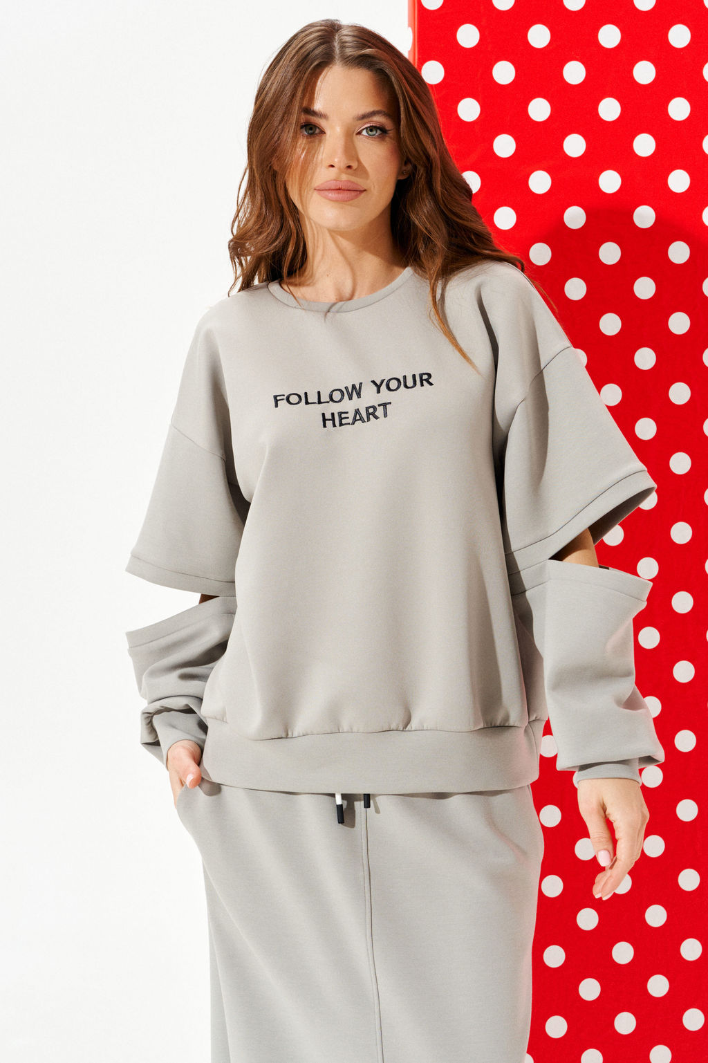 костюм женский 2-х предметный (свитшот + юбка) - Elletto фото 9