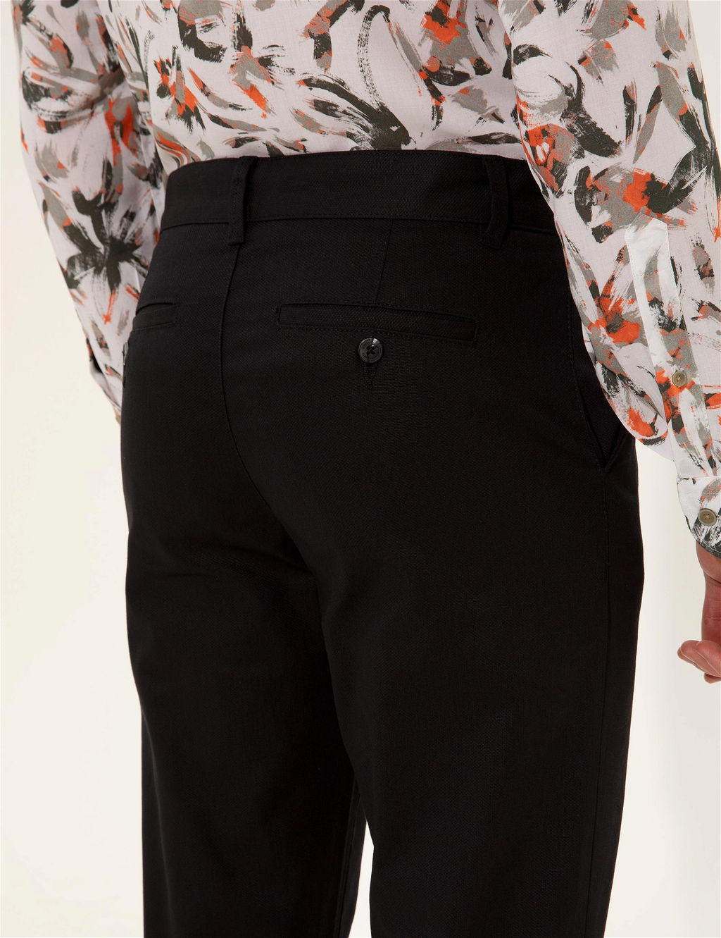 Siyah Regular Fit Kanvas Pantolon - Pierre cardin фото 7