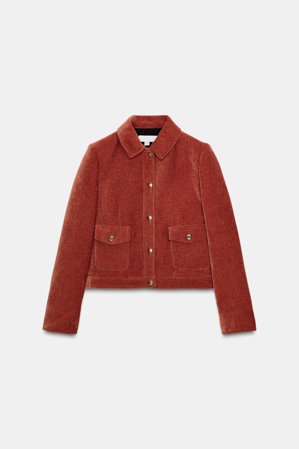 VELVET JACKET WITH SHOULDER PADS - Zara фото 7