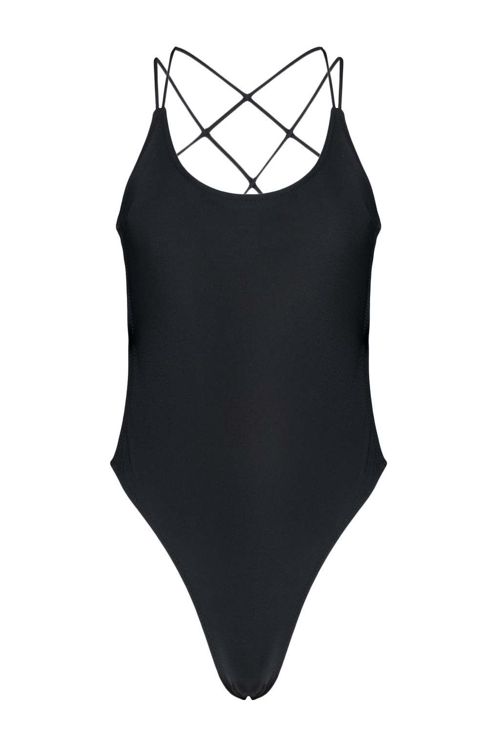 Siyah Yuvarlak Yaka Tunelli High Leg Mayo TBESS23MA00033