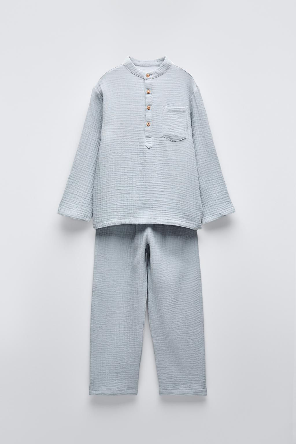 6-14 YEARS/ TEXTURED HENLEY PYJAMAS - Zara фото 2