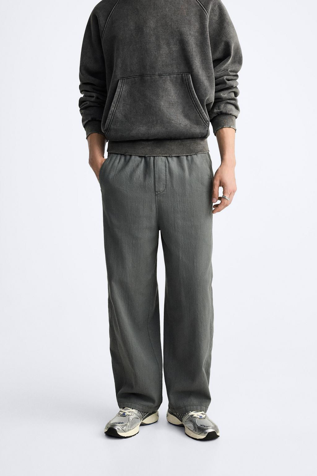 JOGGER WAIST COTTON TROUSERS - Zara фото 2