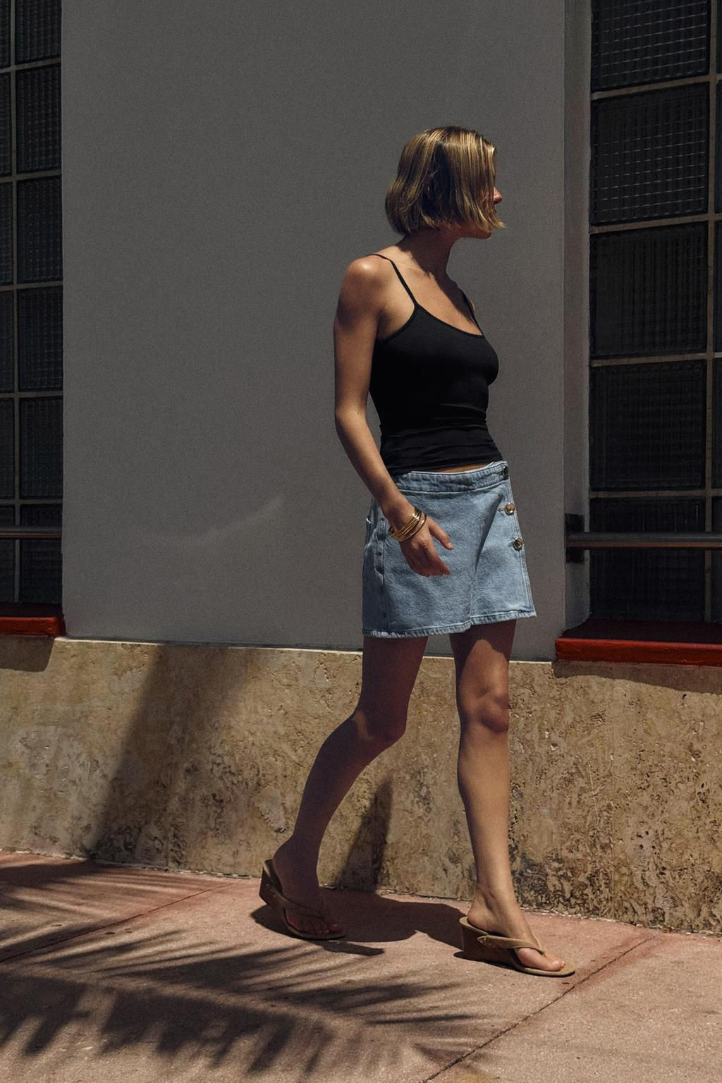 POLYAMIDE TOP WITH THIN STRAPS - Zara фото 23