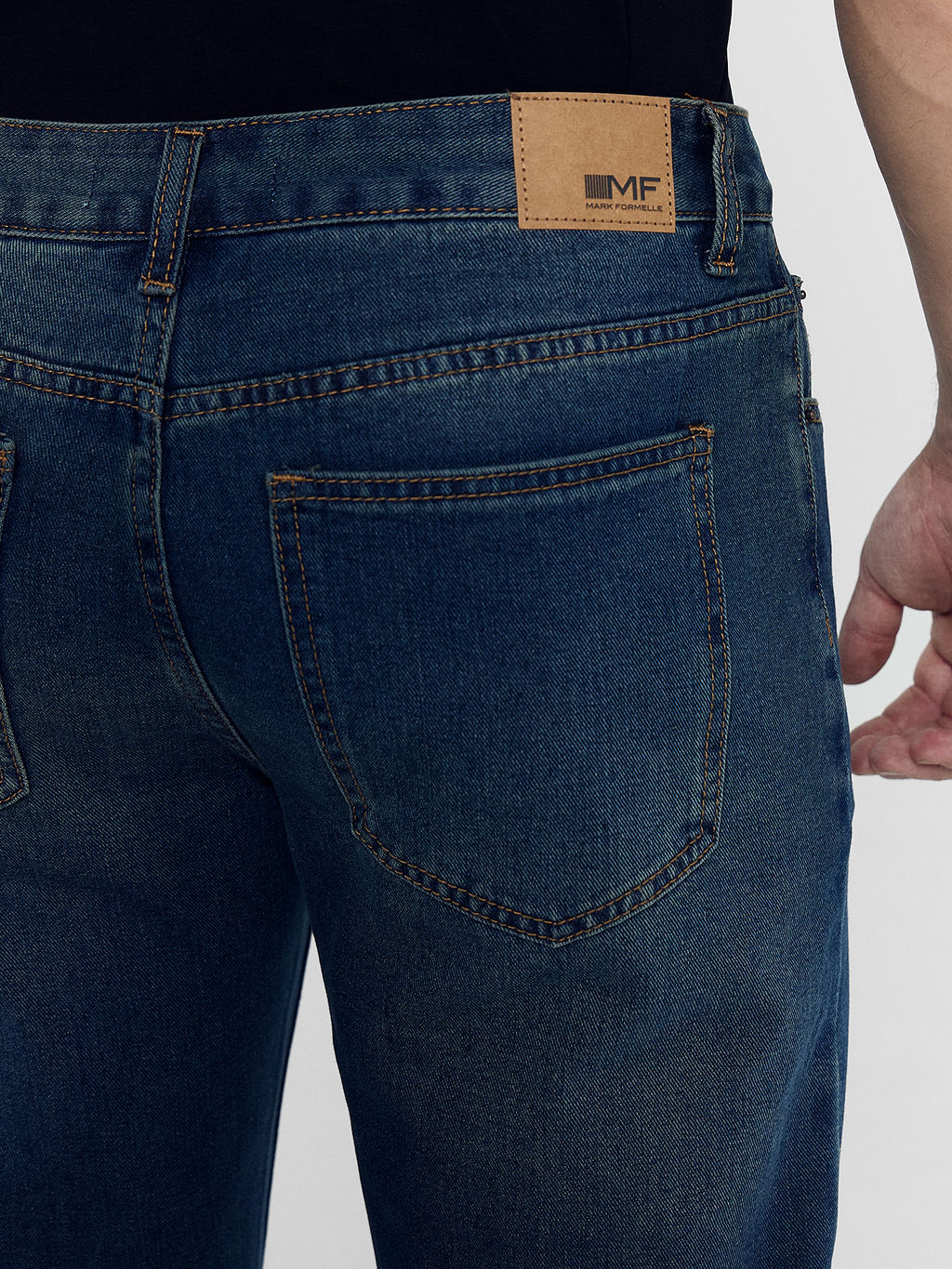 Брюки джинсовые мужские темно-синие т.синий 2024-DTM1001-1 - Mark formelle фото 5
