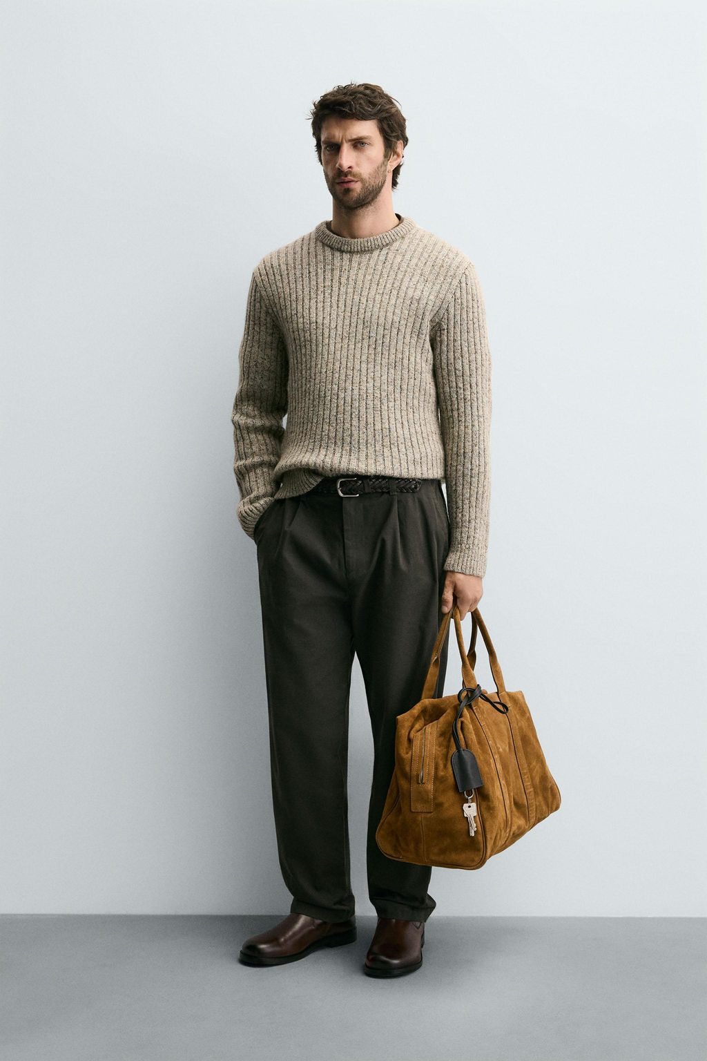 RIBBED TEXTURED JUMPER