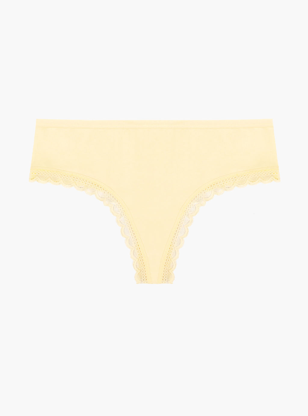 Хлопковые светло-желтые стринги Indefini (Арт. 1268LDS)