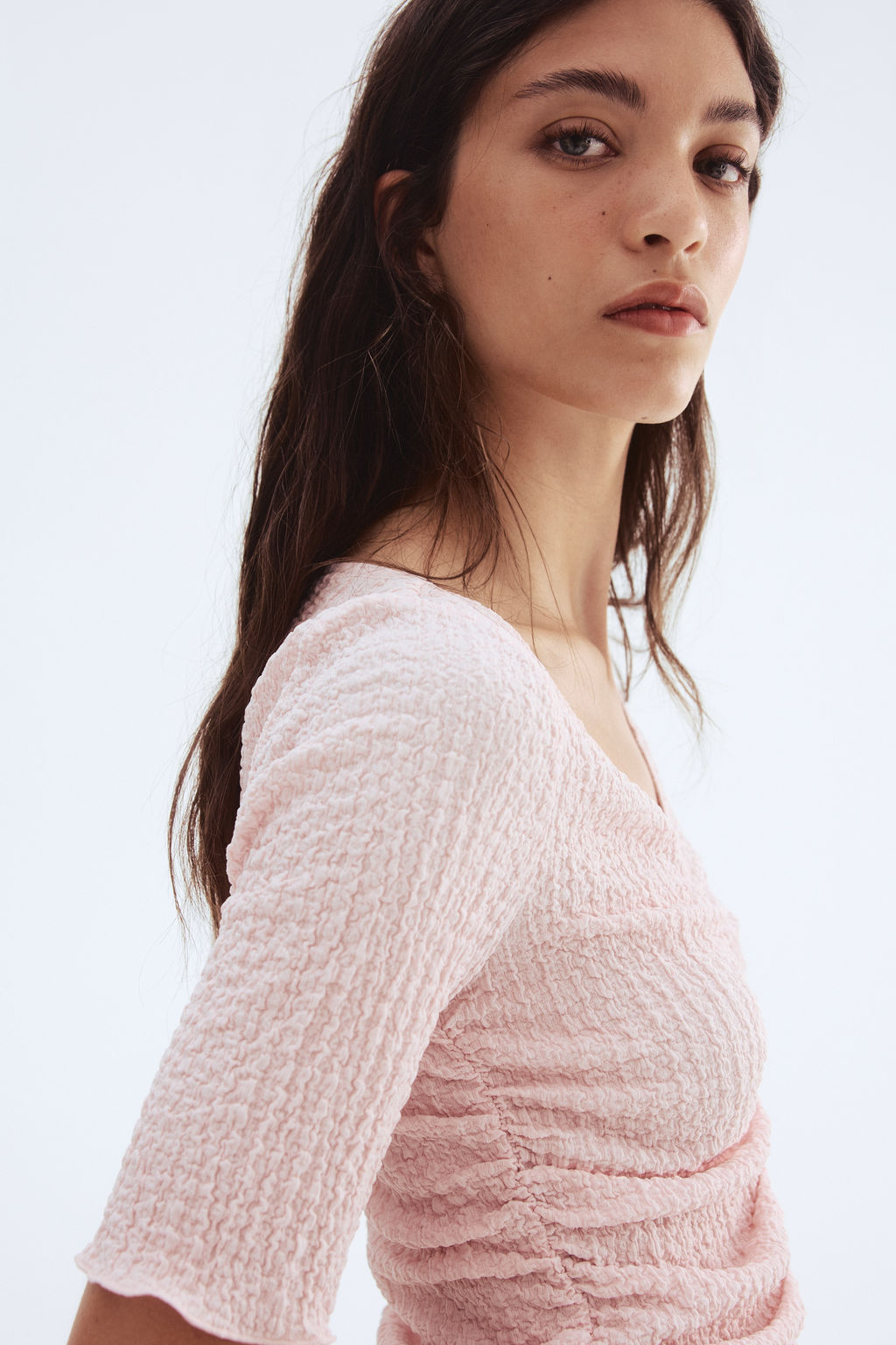 Top drapeado con textura - H&m фото 10