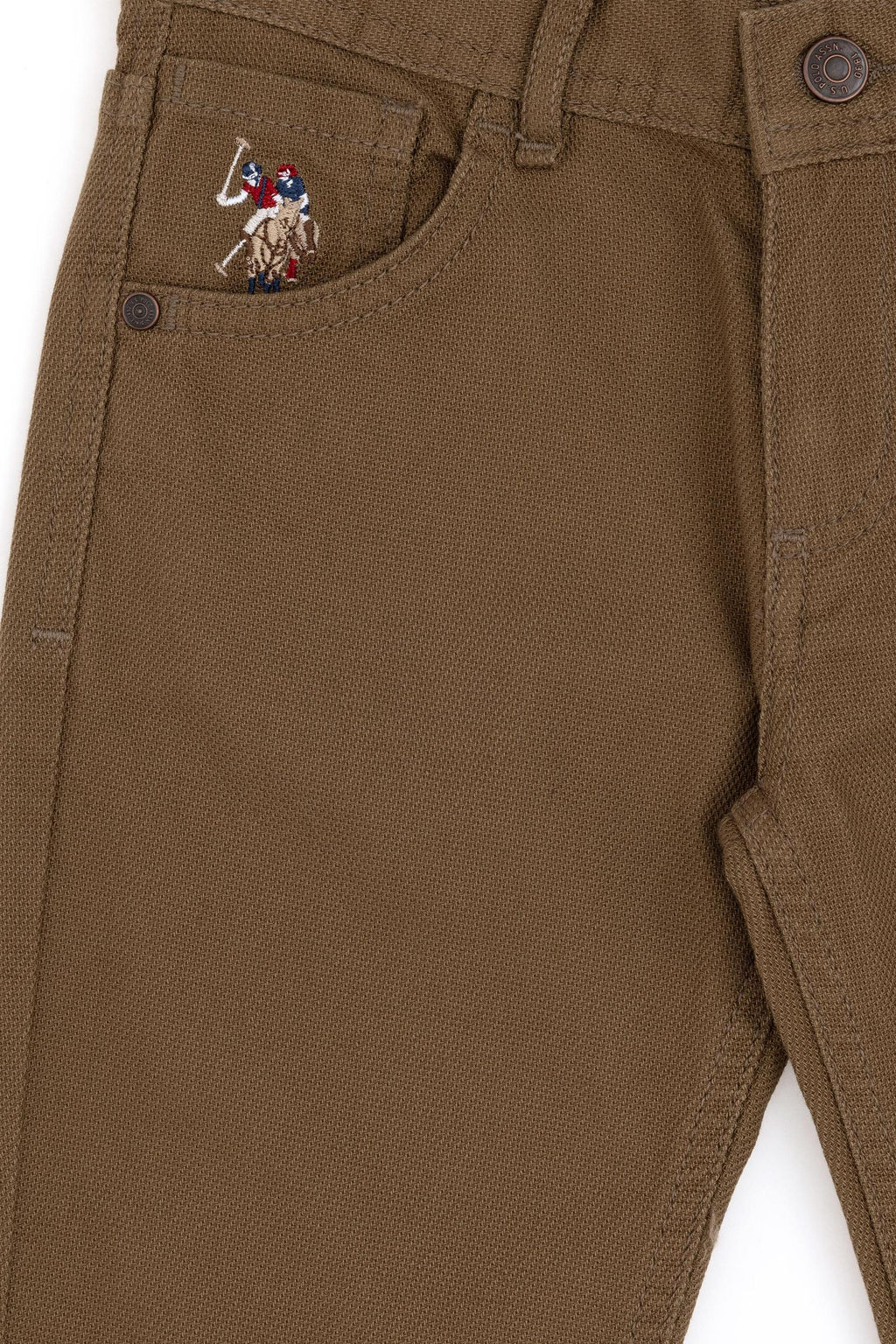 Брюки цвета хаки для мальчиков из парусины Неожиданная скидка в корзине - U.s. polo assn фото 4