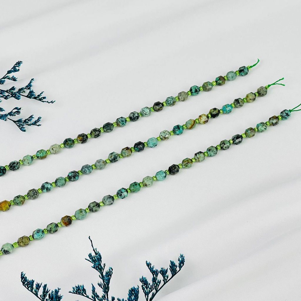 Бусины для украшений из Хризоколлы (40 бусин) 38 см