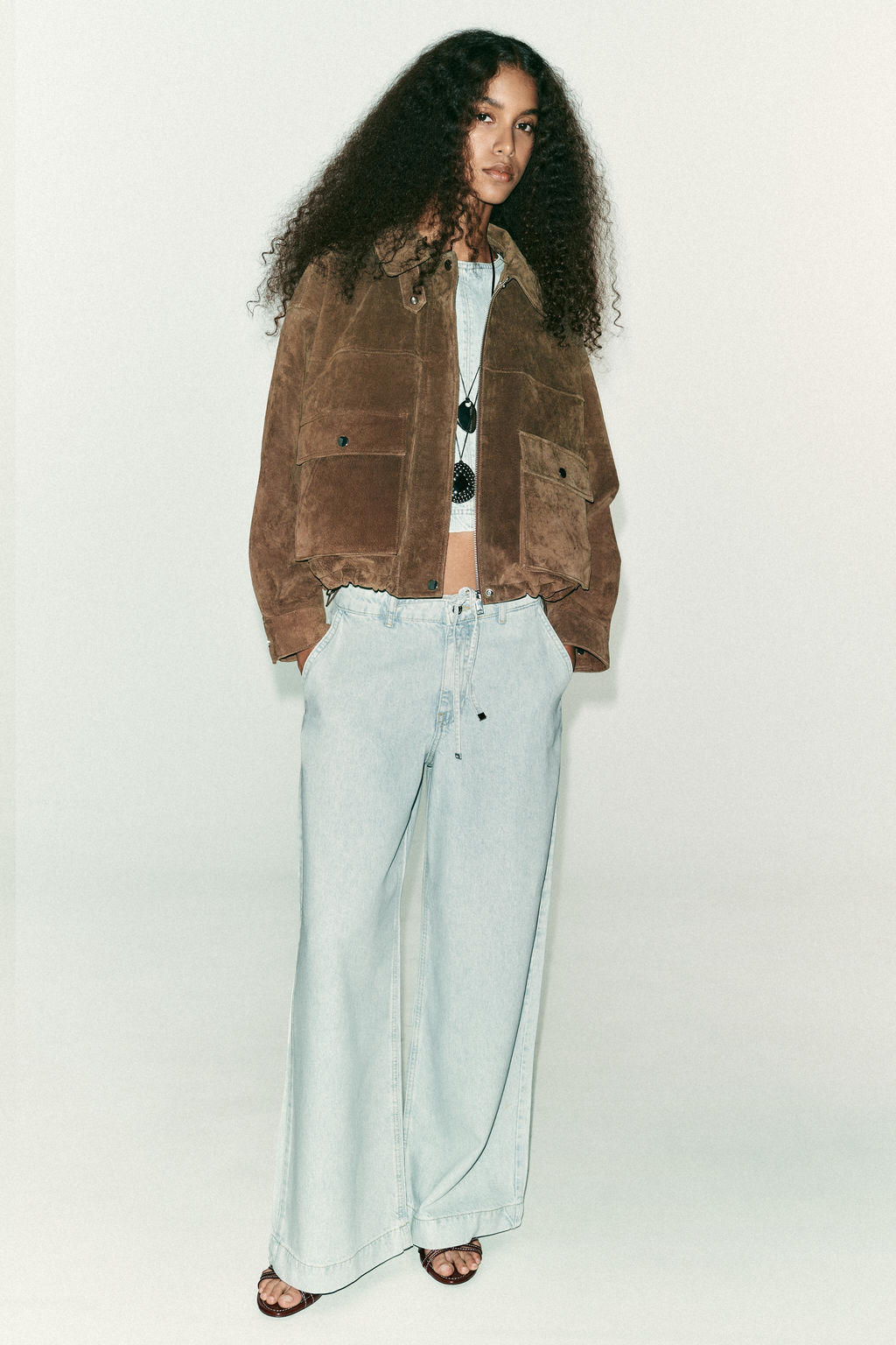 Z1975 SHORT DENIM TOP - Zara фото 4