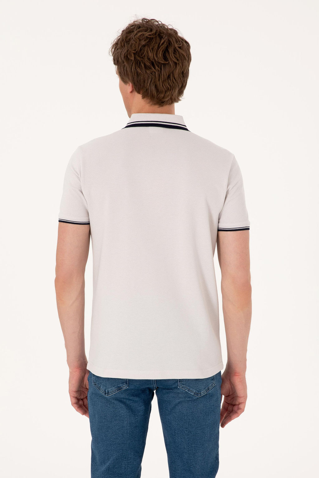 Erkek Slim Fit Ka__k Yaka A__k Gri Ti__rt Sepette S_rpriz _ndirim